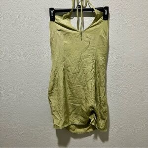 Princess Polly Sage Green Halter Neck Mini Dress